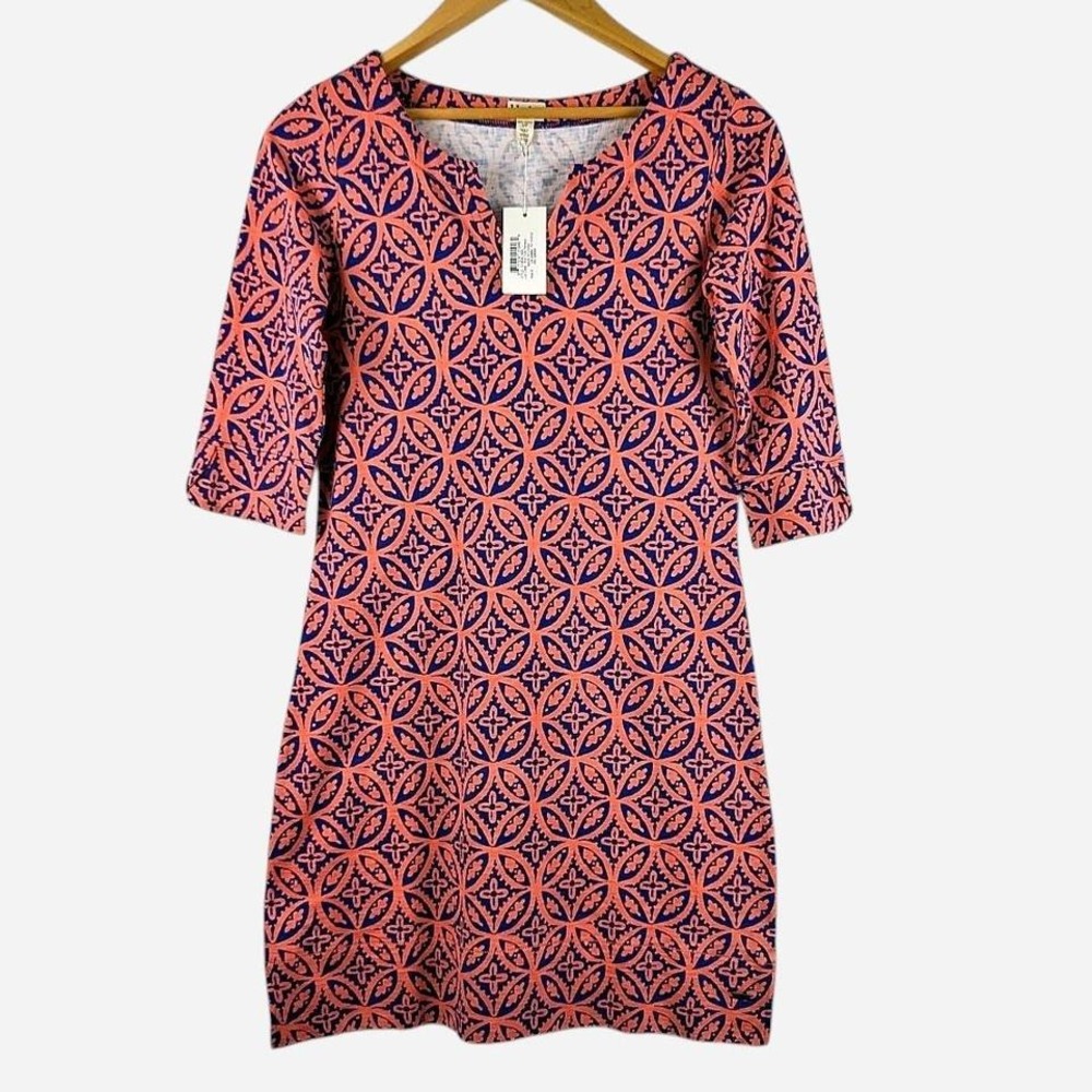 Hatley Blue Crush Mandela Cotton Shift Dress NWT Small - Picture 3 of 8